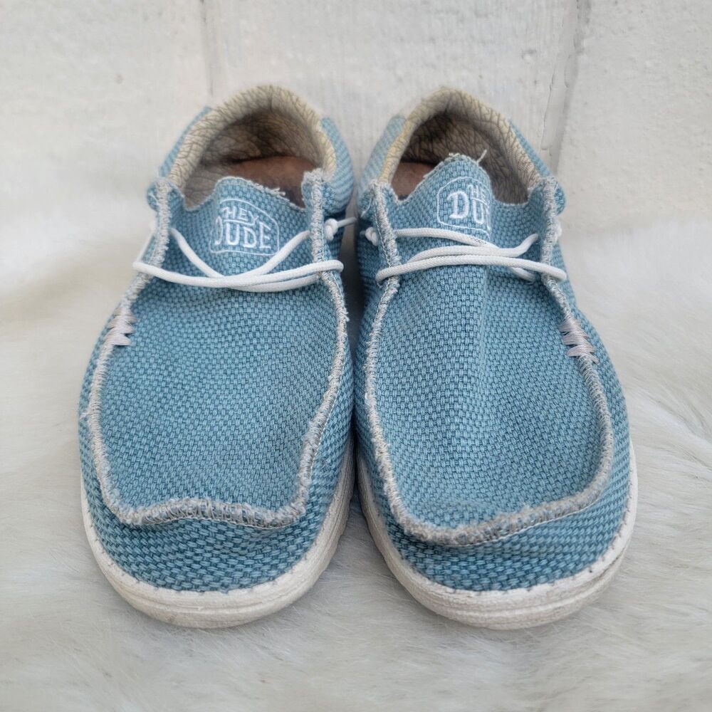 Mens Hey Dude Wally Braided Aqua Loafers Slip On Casual Shoes Sz 10